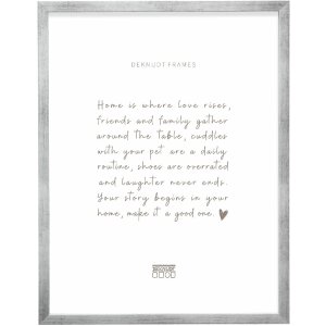 Cadre photo en bois Deknudt S243D antiksilber 18x24 cm