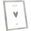 Cadre photo en bois Deknudt S243D antiksilber 18x24 cm