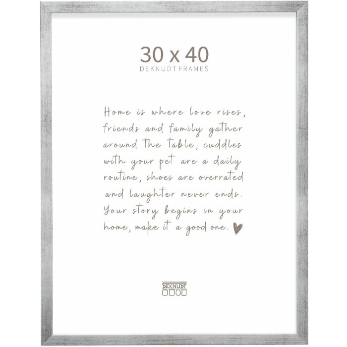 Cadre photo en bois Deknudt S243D Antiksilber 30x40 cm