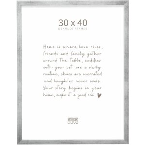 Cadre photo en bois Deknudt S243D Antiksilber 30x40 cm