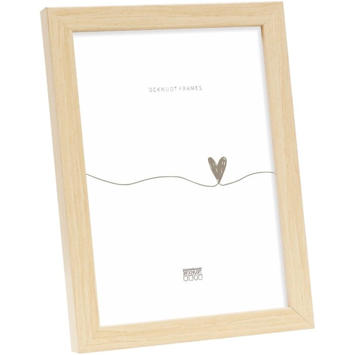 Cadre photo en bois Deknudt S243H1, 10x10 cm, finition naturelle