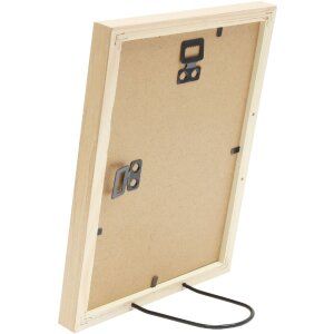 Cadre photo en bois Deknudt S243H1, 10x10 cm, finition naturelle