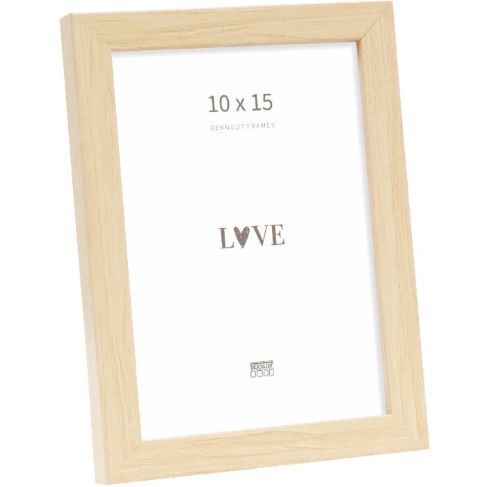 Cadre photo en bois Deknudt S243H1 Nature 10x15 cm