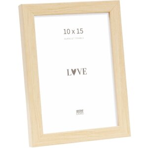 Cadre photo en bois Deknudt S243H1 Nature 10x15 cm