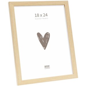Cadre photo en bois Deknudt S243H1 Nature 18x24 cm