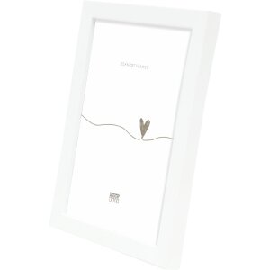 Cadre photo en bois Deknudt 10x15 cm blanc