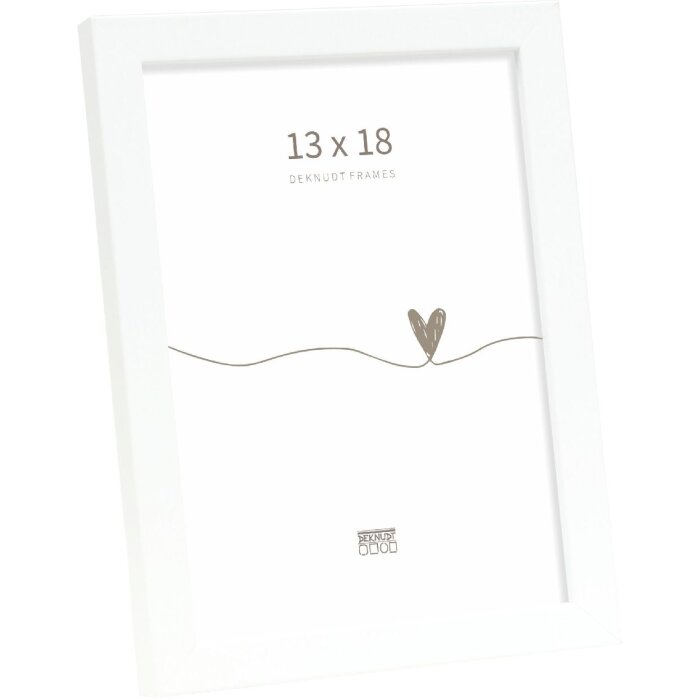 Cadre photo bois blanc Deknudt S243D 13x18 cm