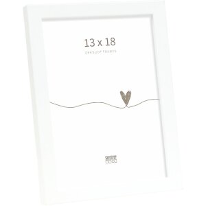 Cadre photo bois blanc Deknudt S243D 13x18 cm