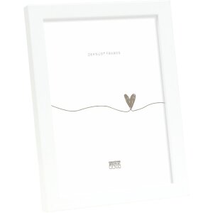 Cadre photo en bois Deknudt S243K1 15x15 cm blanc