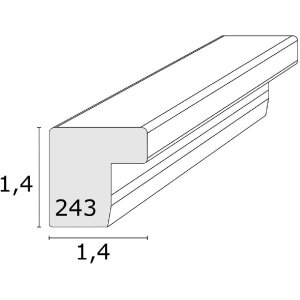 Cadre photo en bois Deknudt S243K1 15x15 cm blanc