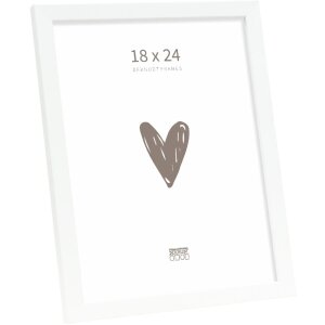Cadre photo bois Deknudt S243K1 18x24 cm blanc