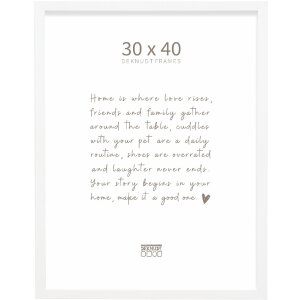 Cadre photo en bois Deknudt S243K1 blanc 30x40 cm