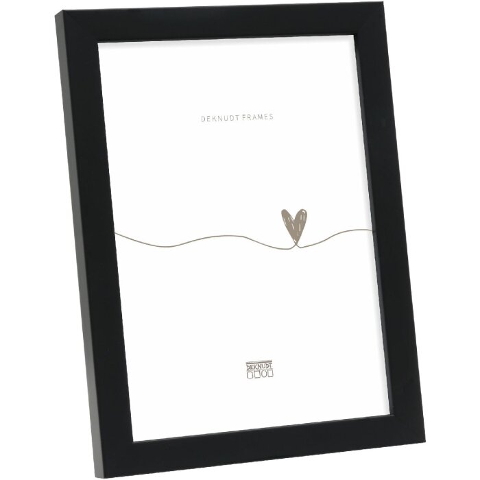 Cadre photo en bois Deknudt S243K2 noir 15x15 cm