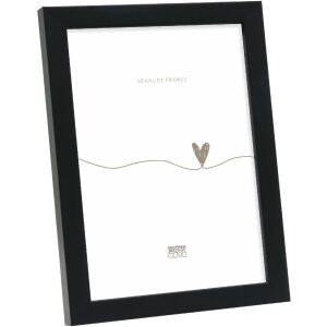 Cadre photo en bois Deknudt S243K2 noir 15x15 cm