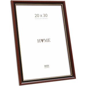 Cadre photo classique Deknudt S407H2 20x30 cm brun bois