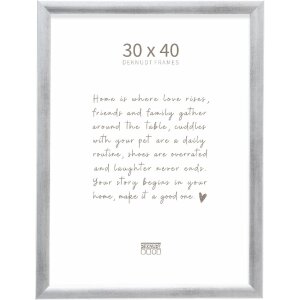 Cadre photo Deknudt S54SD3 argent 30x40 cm bois