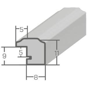Cornice per foto MendeFrames H011 Bianca 10x20 cm con vetro soffiato