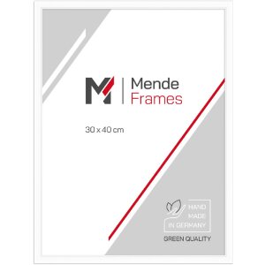 Cadre photo en bois blanc MendeFrames H011 30x90 cm avec...