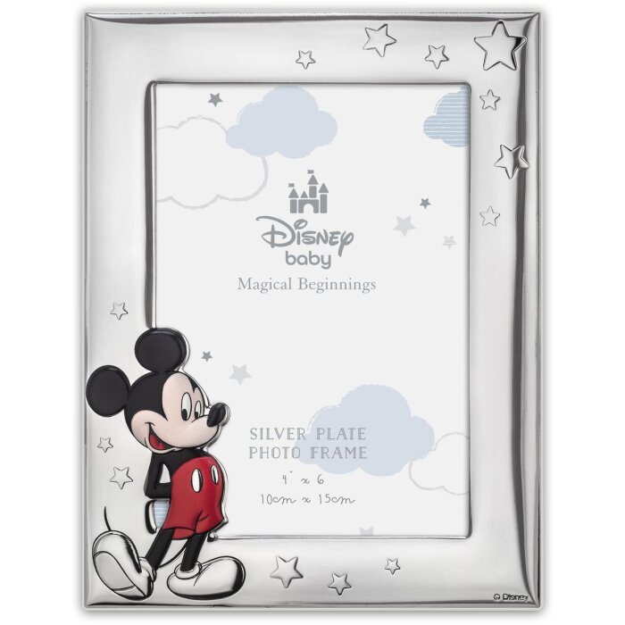 Cadre photo bébé ZEP Mickey 1 10x15 cm Argent DI2204