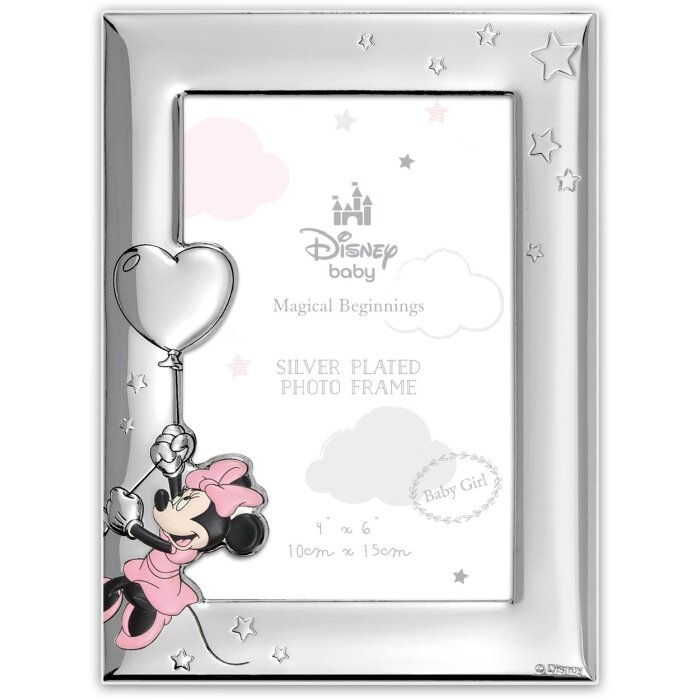 Cadre Photo Bébé Minnie 2 Argent Brillant 10x15 cm DI2269