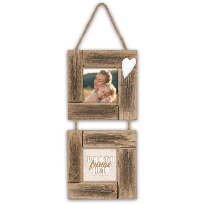 Cadre Photo ZEP Essence 2 Photos 10x10 cm Brun