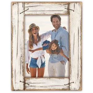 Cadre photo en bois vintage ZEP RE3968 HORN 15x20 cm blanc