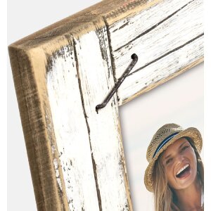 Cadre photo en bois vintage ZEP RE3968 HORN 15x20 cm blanc