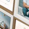 Cadre Photo 4 Volets Como 4Q Blanc Naturel Marron