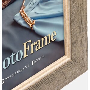 Cadre photo ZEP OLBIA 10x15 cm gris imitation bois
