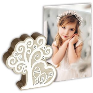 Cadre Photo Emma 10x15 cm Communion Bois & Acrylique