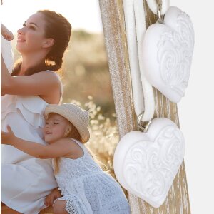 Cadre photo en bois Ellen 10x15 cm Nature avec cœur