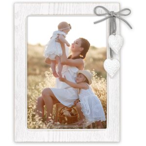 Cadre photo en bois Ellen 10x15 cm blanc ZEP