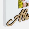 Cadre photo en bois Abuelos 10x15 cm format haut blanc