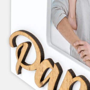 Cadre photo Lorenzo "Papa" 10x15 cm blanc ZEP