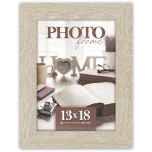 Cadre photo RENTON 10x15 cm chêne clair – posable ou accrochable