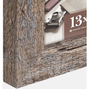 Cadre photo en bois RENTON 15x20 cm, gris vieilli