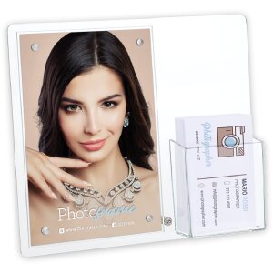 Cadre photo ZEP Lowell 10x15 cm avec fermeture magnétique et chambre pour carte de visite