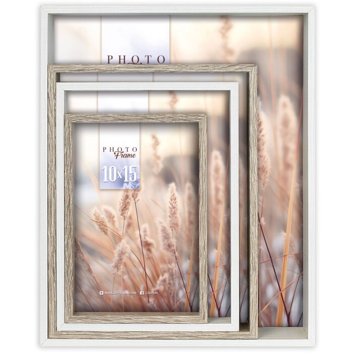 ZEP Ensemble de cadres photo bois Varese 4 pièces (10x15 à 20x25 cm) XD429