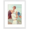 Cadre photo bois Alice blanc 30x40 cm avec passe-partout 20x30 cm AW623W