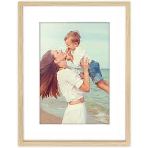 Cadre Photo Bois Alice Nature 30x40 cm Passe-partout AW723N