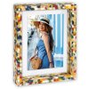 Cadre photo double face ZEP RECIFE 10x10 cm multicolore
