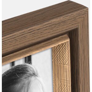 Cadre photo SYDNEY en plastique PS 13x18 cm brun