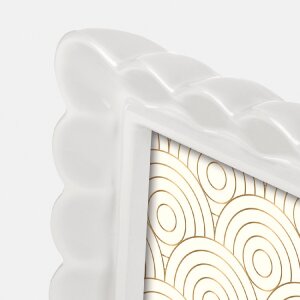 Cadre photo HERVE W en résine blanche 15x20 cm