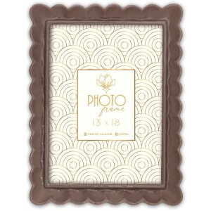 Cadre photo HERVE B en résine marron 10x15 cm