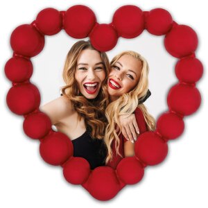 Cadre Photo Jodie Cœur 13x13 cm Rouge