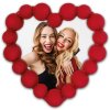 Cadre Photo Jodie Cœur 13x13 cm Rouge