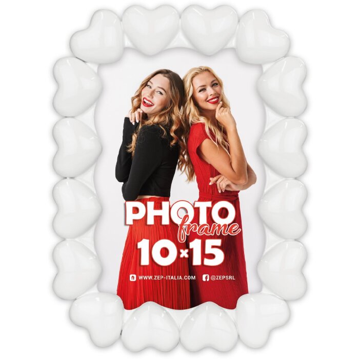 Cadre photo Margherita blanc 10x15 cm ZEP ACW46