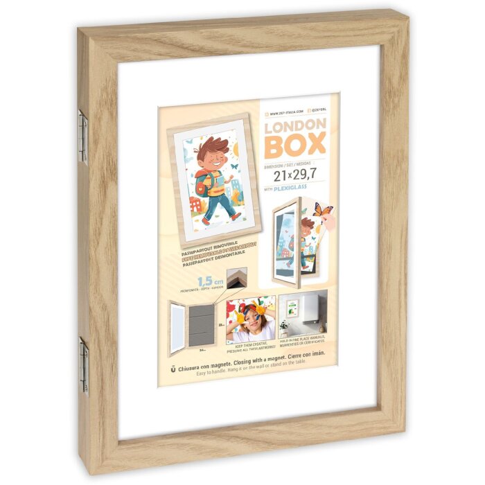 Cadre photo en bois London Nature ZEP – pour documents DIN A4