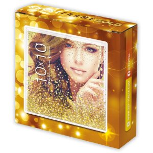 Cadre Photo Scintillant ZEP Shake Frame Doré 10x10 cm