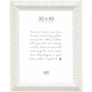 Cadre photo en bois Deknudt S996K1 30x40 cm Blanc